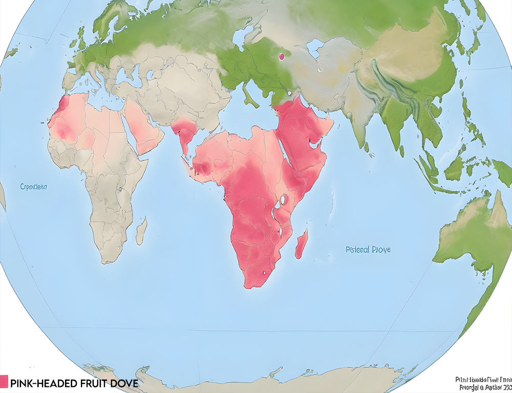 What Is the Range Map and Conservation Status of the Pink-Headed Fruit Dove